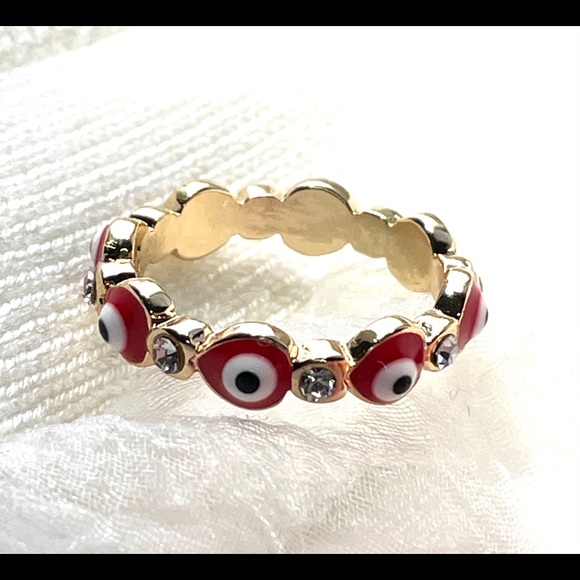 14k Evil Eye Ring - Picture 2 of 2